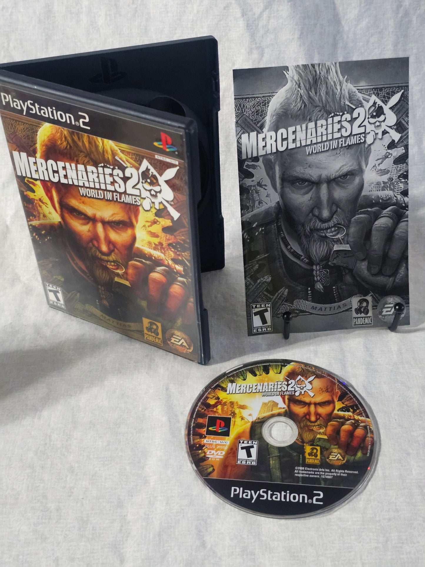 Mercenaries 2: World in Flames (Sony PlayStation 2, 2008) Complete Tested