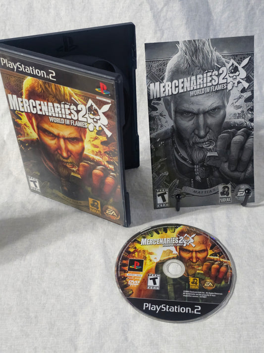 Mercenaries 2: World in Flames (Sony PlayStation 2, 2008) Complete Tested