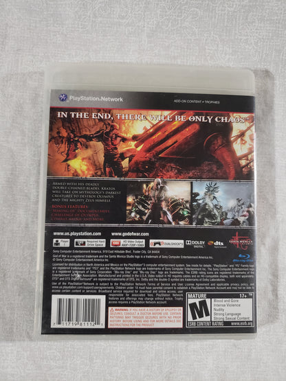 God of War III 3 PS3 (Sony PlayStation 3, 2010) CIB Complete