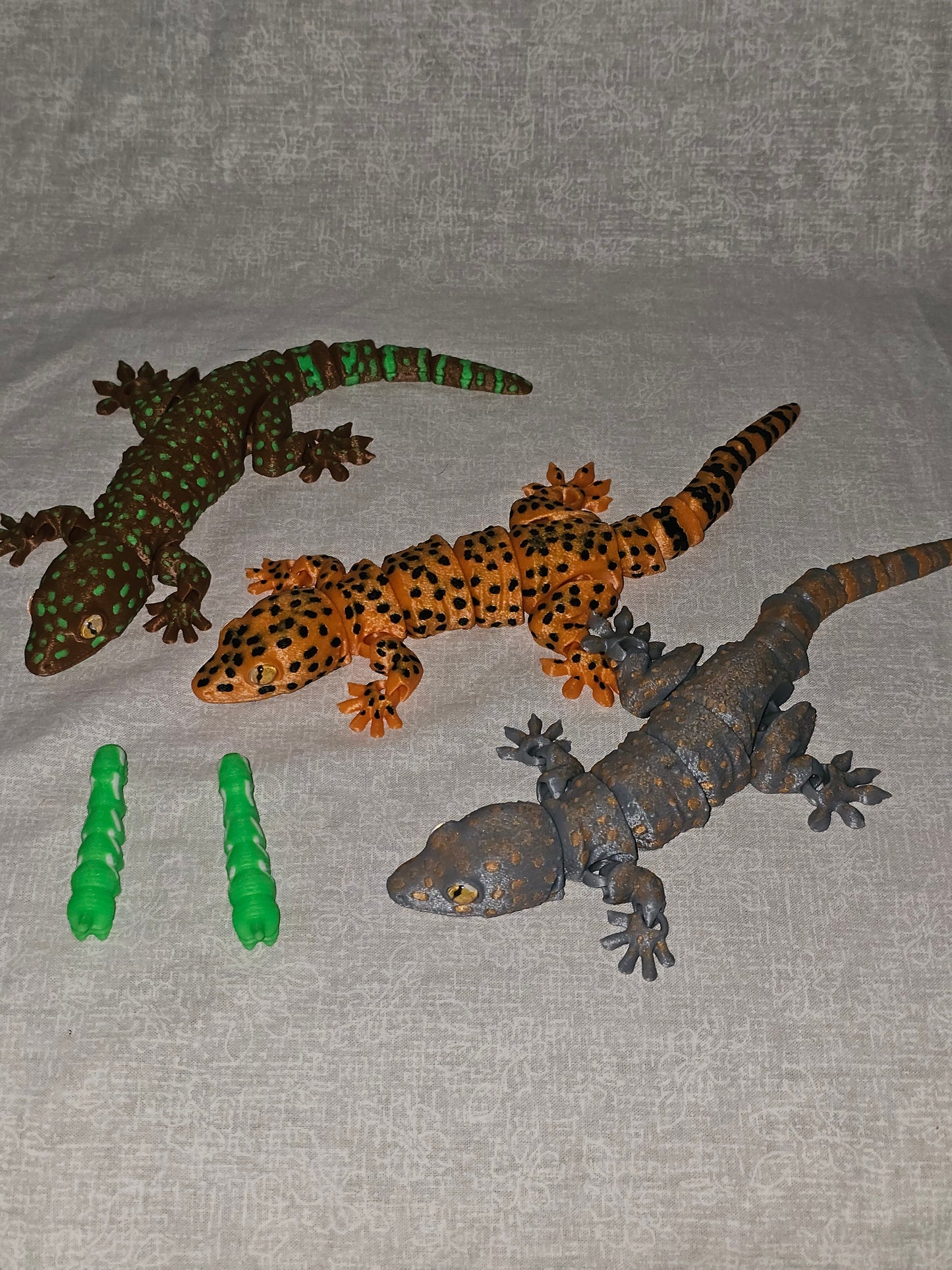 Tokay Gecko and Worm Custom Order For Jeff M Only