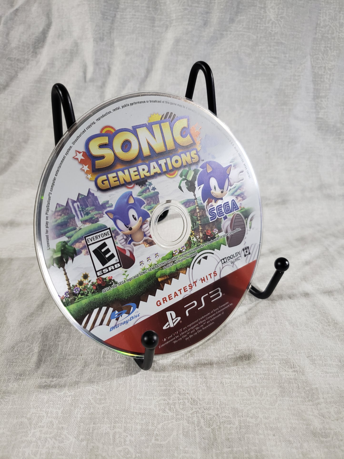 Sonic Generations GH (Sony PlayStation 3, 2011) Videogame Disc Very Good Tested