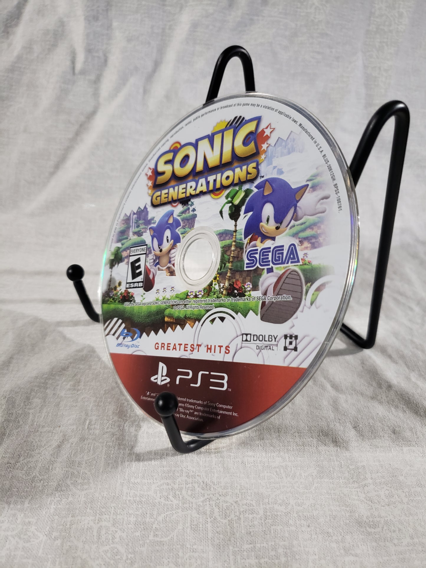 Sonic Generations GH (Sony PlayStation 3, 2011) Videogame Disc Very Good Tested