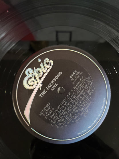 The Jacksons - Live - Double LP Vinyl Record - VG USA Pressing KE2-37545