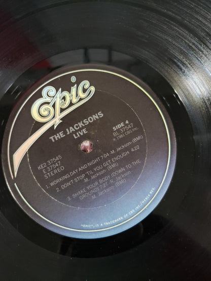 The Jacksons - Live - Double LP Vinyl Record - VG USA Pressing KE2-37545