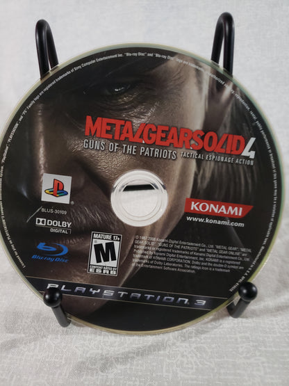 Metal Gear Solid 4: Guns of the Patriots (Sony PlayStation 3, 2008) Disc Good