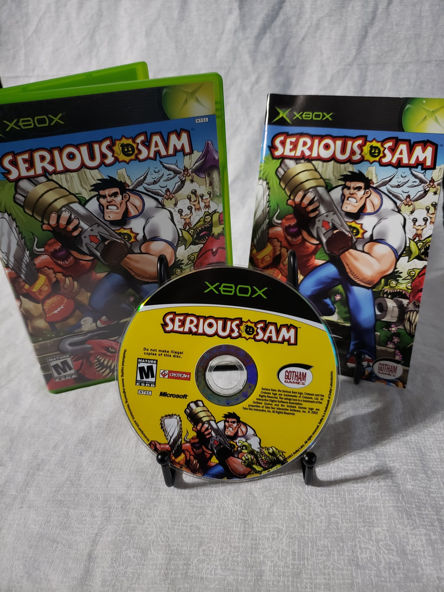 Serious Sam (Microsoft Xbox, 2002) Complete W/ Manual CIB Tested Retro Rare