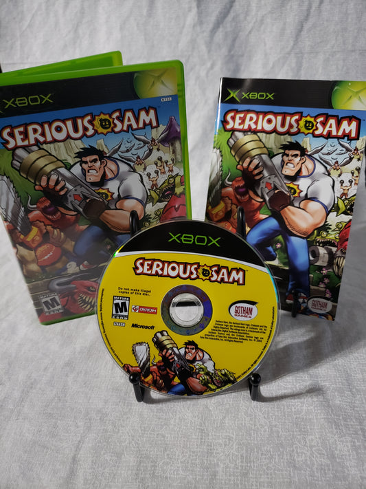 Serious Sam (Microsoft Xbox, 2002) Complete W/ Manual CIB Tested Retro Rare