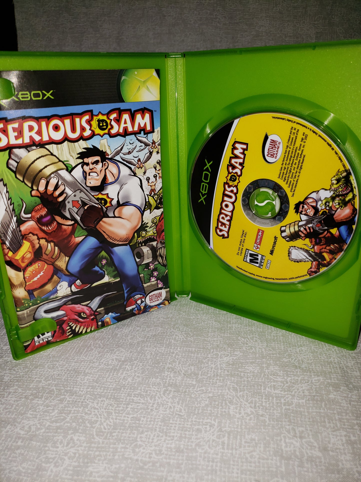 Serious Sam (Microsoft Xbox, 2002) Complete W/ Manual CIB Tested Retro Rare