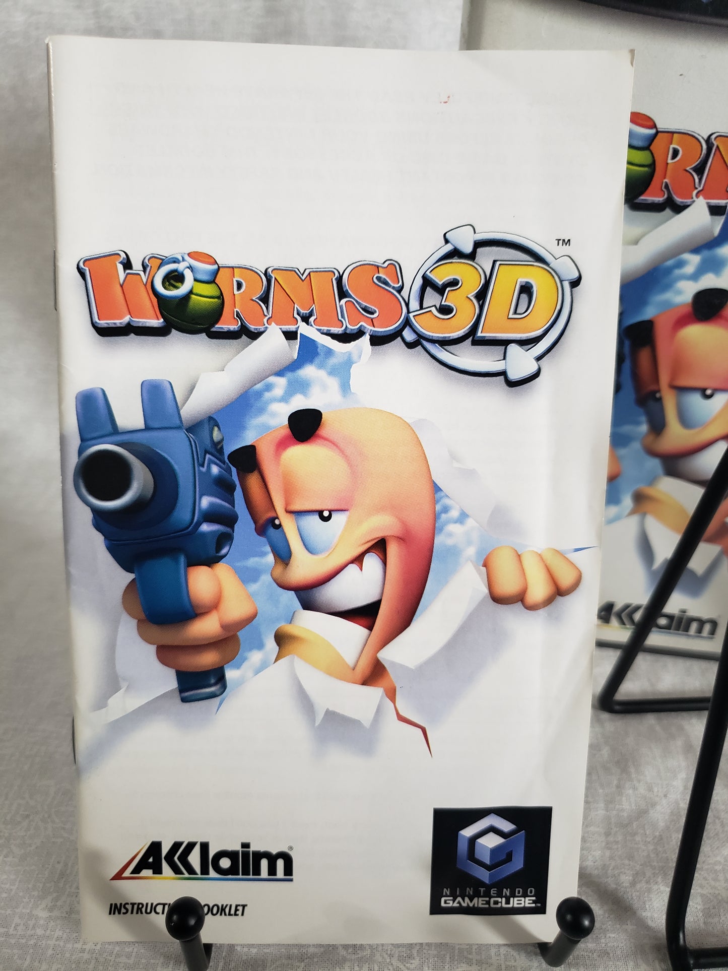 Worms 3D (Nintendo GameCube, 2004) Complete Manuel Registration Precaution CIB