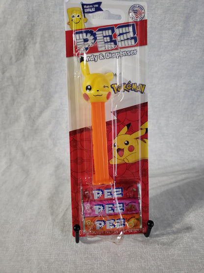 Pokemon Pez Dispenser 3 Piece Set Bundle Pikachu Winking Orange Gengar Purple Pokeball