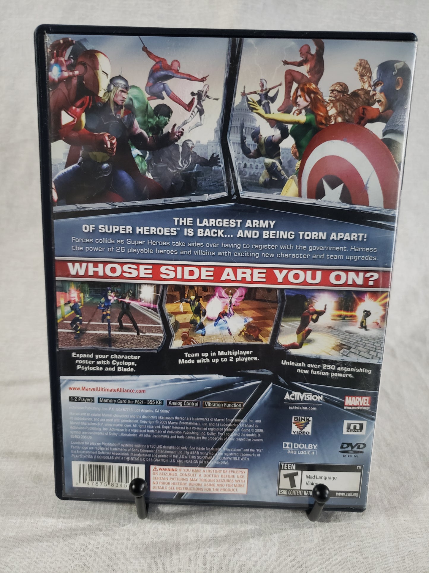 Marvel: Ultimate Alliance 2 (Sony PlayStation 2, 2009) Complete