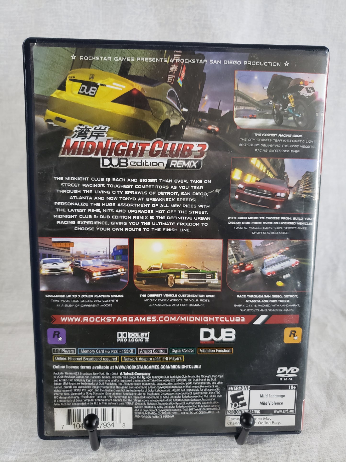 Midnight Club 3 Dub Edition Remix (Sony PlayStation 2 PS2, 2006)
