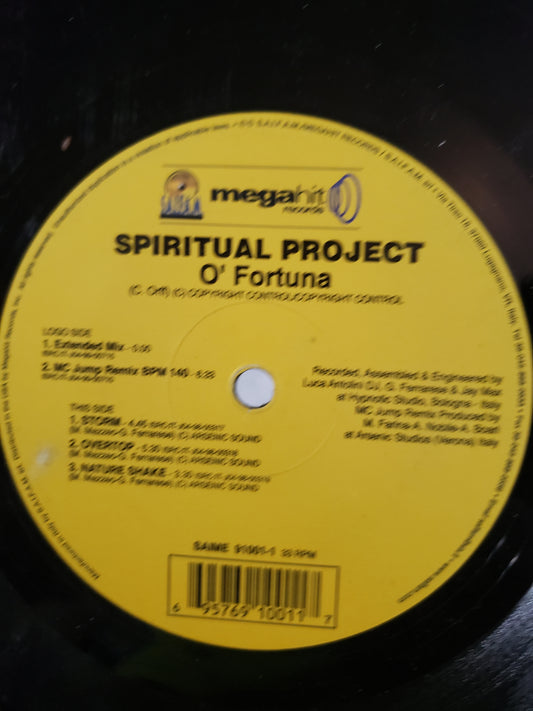 Spiritual Project O' Fortuna 12" Vinyl Record Good SAIME 91001-1 Megahit Records