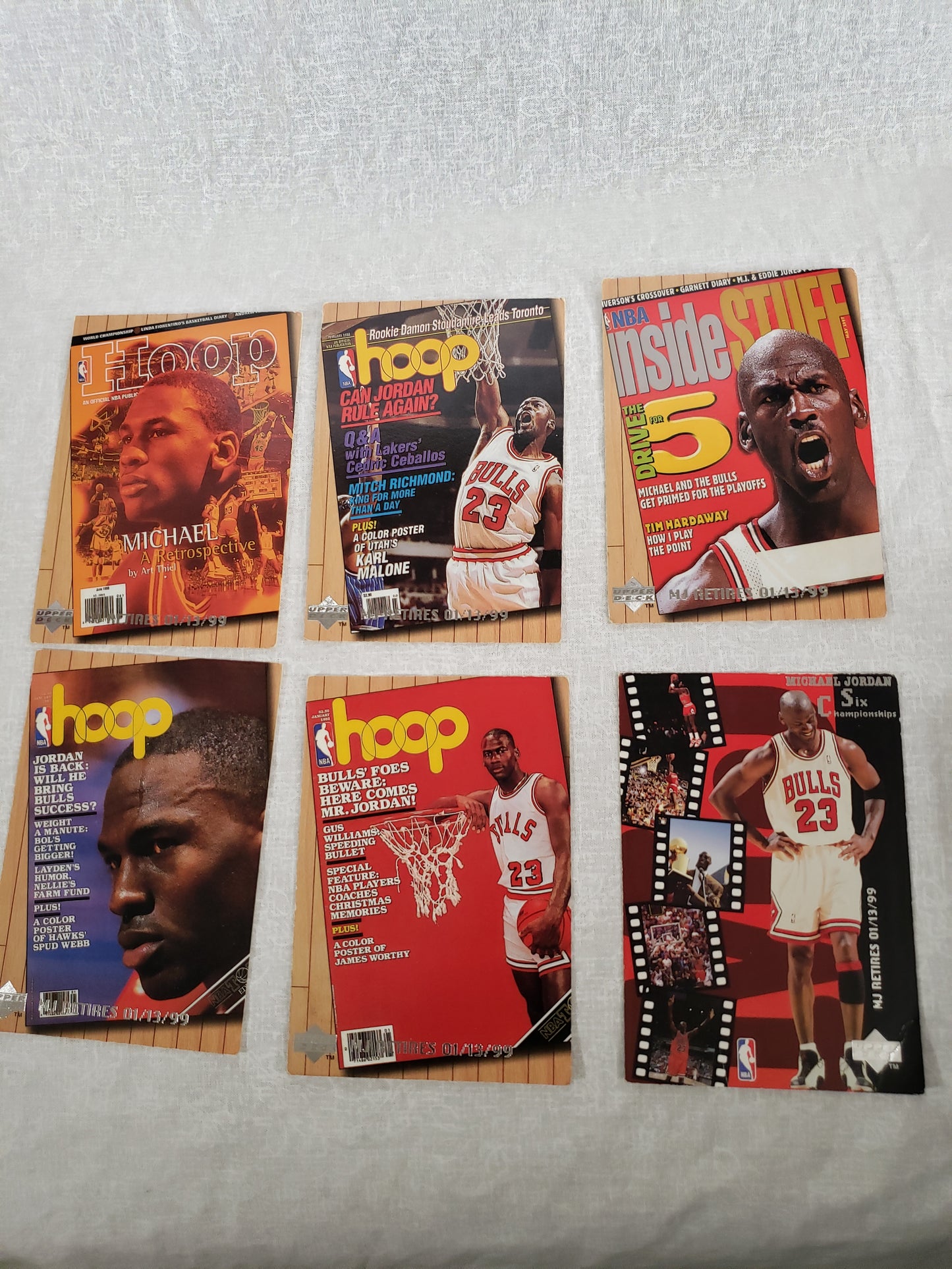 Michael Jordan 18 Card Lot Upper Deck MJ Timeframe Retirement Set 23 Bulls 1998