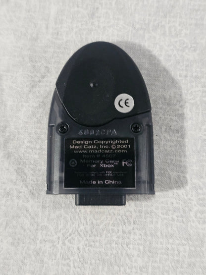 Original Microsoft XBOX Mad Catz Memory Card Unit 8MB Clear /Black Item # 4507