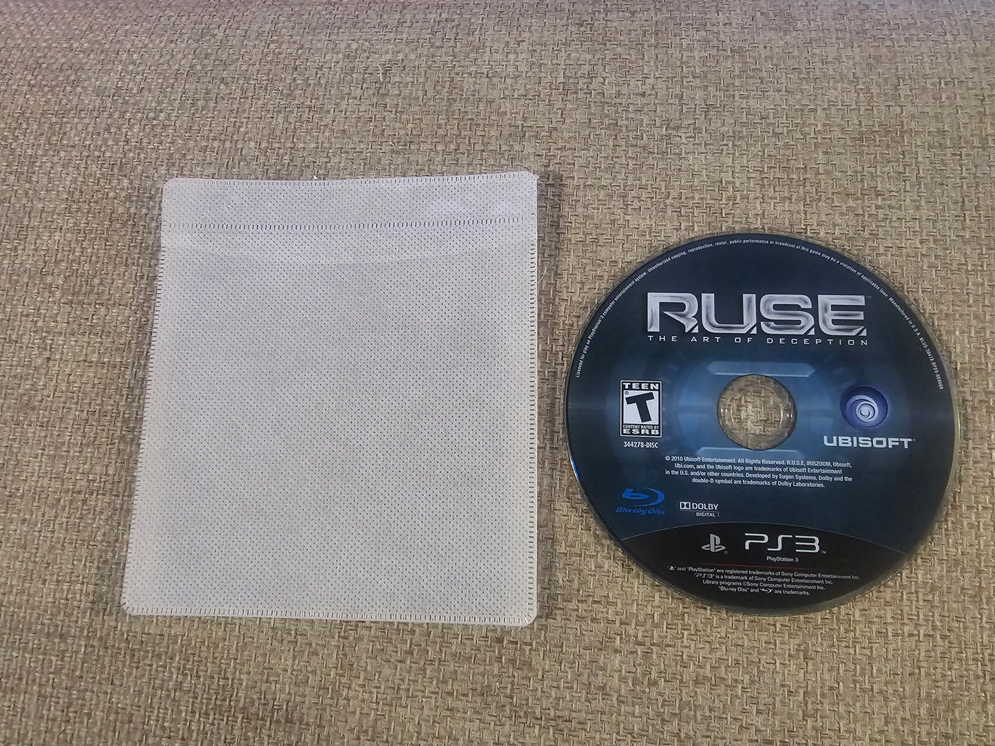 PS3 R.U.S.E. Game Disc and Case Ubisoft EyeToy Compatible RTS War Tested Works