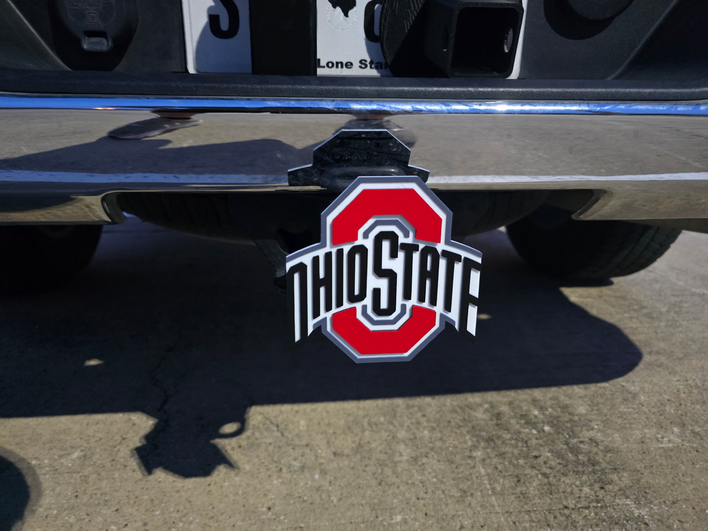 Ohio State University Trailer Hitch Cover Cap Plug – Fits 2" Receiver Truck SUV – Buckeyes Fan Gift Columbus Cleveland Cincinnati