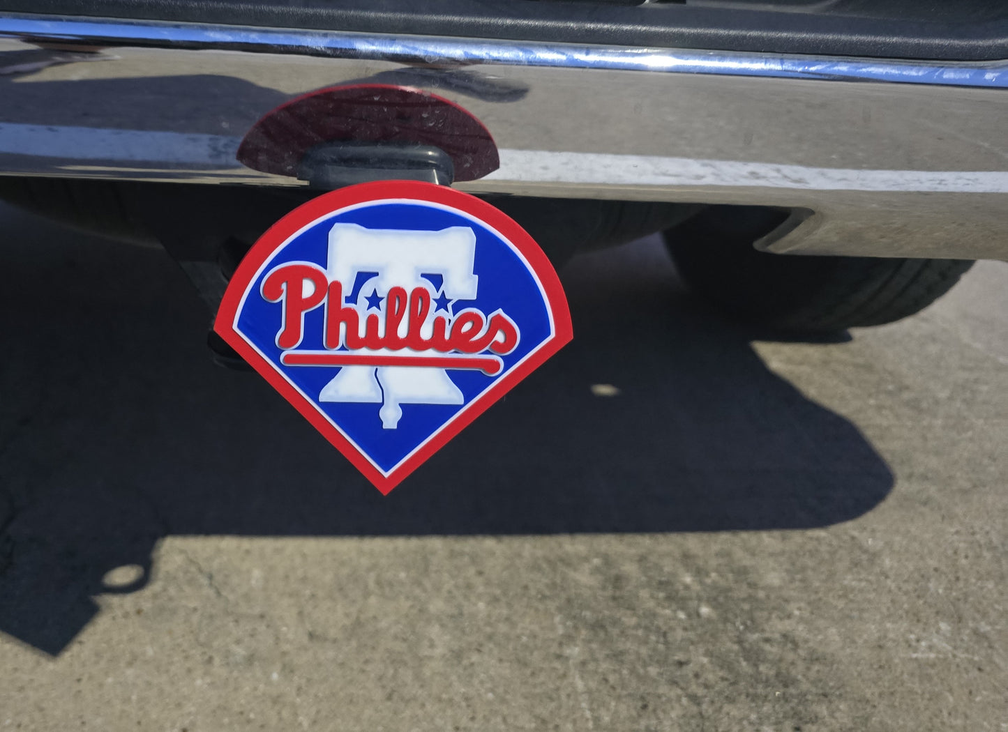 Philadelphia Phillies Baseball Trailer Hitch Cover Cap Plug – Fits 2" Receiver Truck SUV – Fan Gift Philly NYC Baltimore