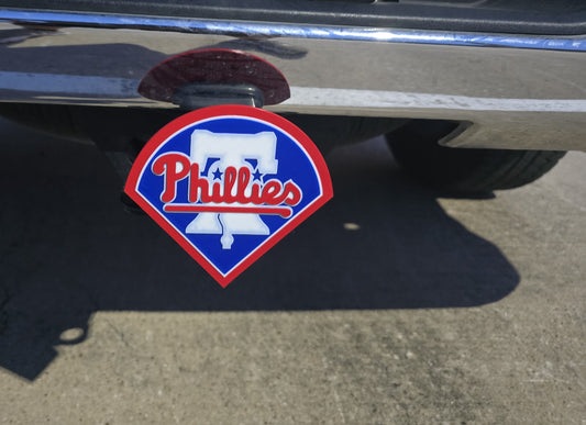 Philadelphia Phillies Baseball Trailer Hitch Cover Cap Plug – Fits 2" Receiver Truck SUV – Fan Gift Philly NYC Baltimore