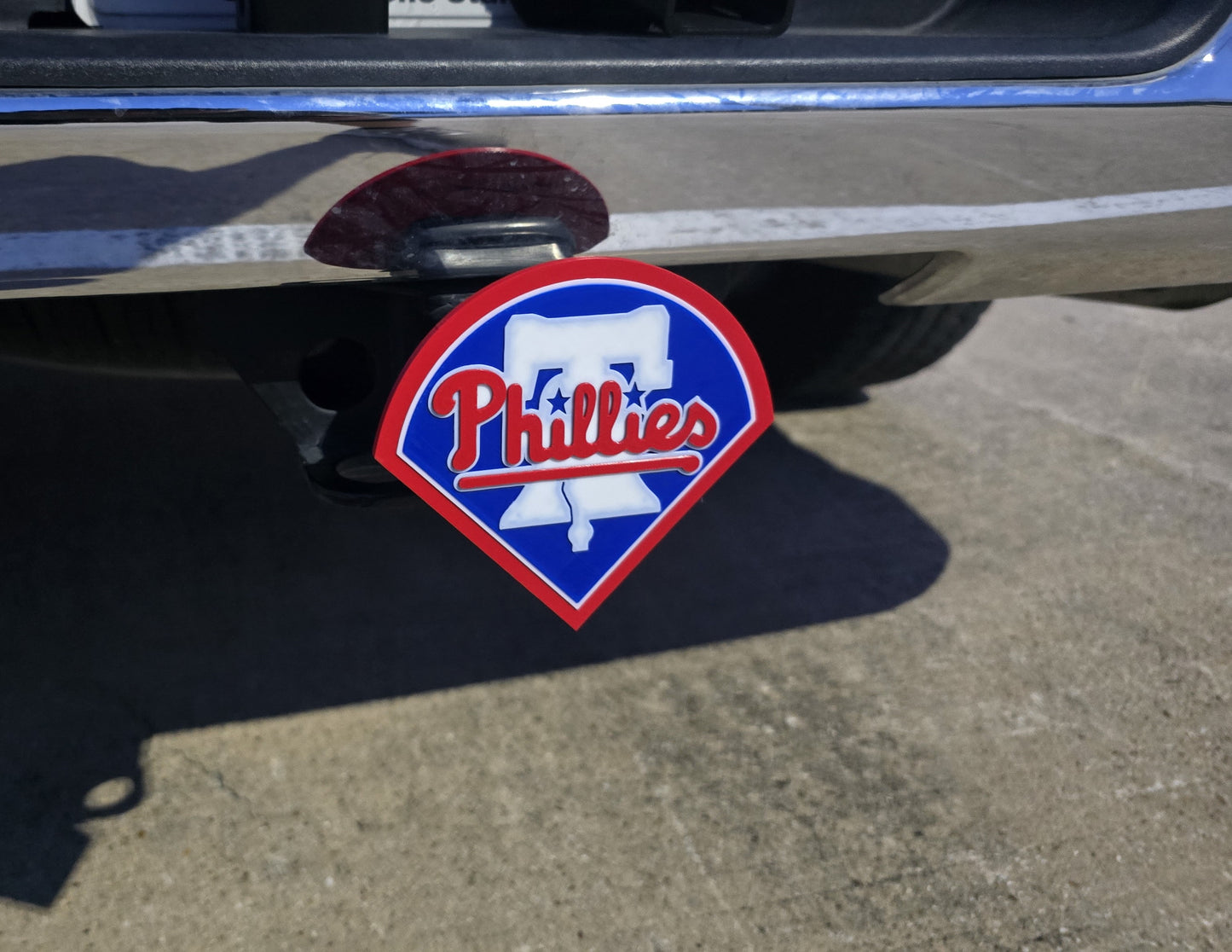 Philadelphia Phillies Baseball Trailer Hitch Cover Cap Plug – Fits 2" Receiver Truck SUV – Fan Gift Philly NYC Baltimore