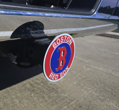 Boston Red Sox Baseball Trailer Hitch Cover Cap Plug – Fits 2" Receiver Truck SUV – Fan Gift Boston Providence Hartford