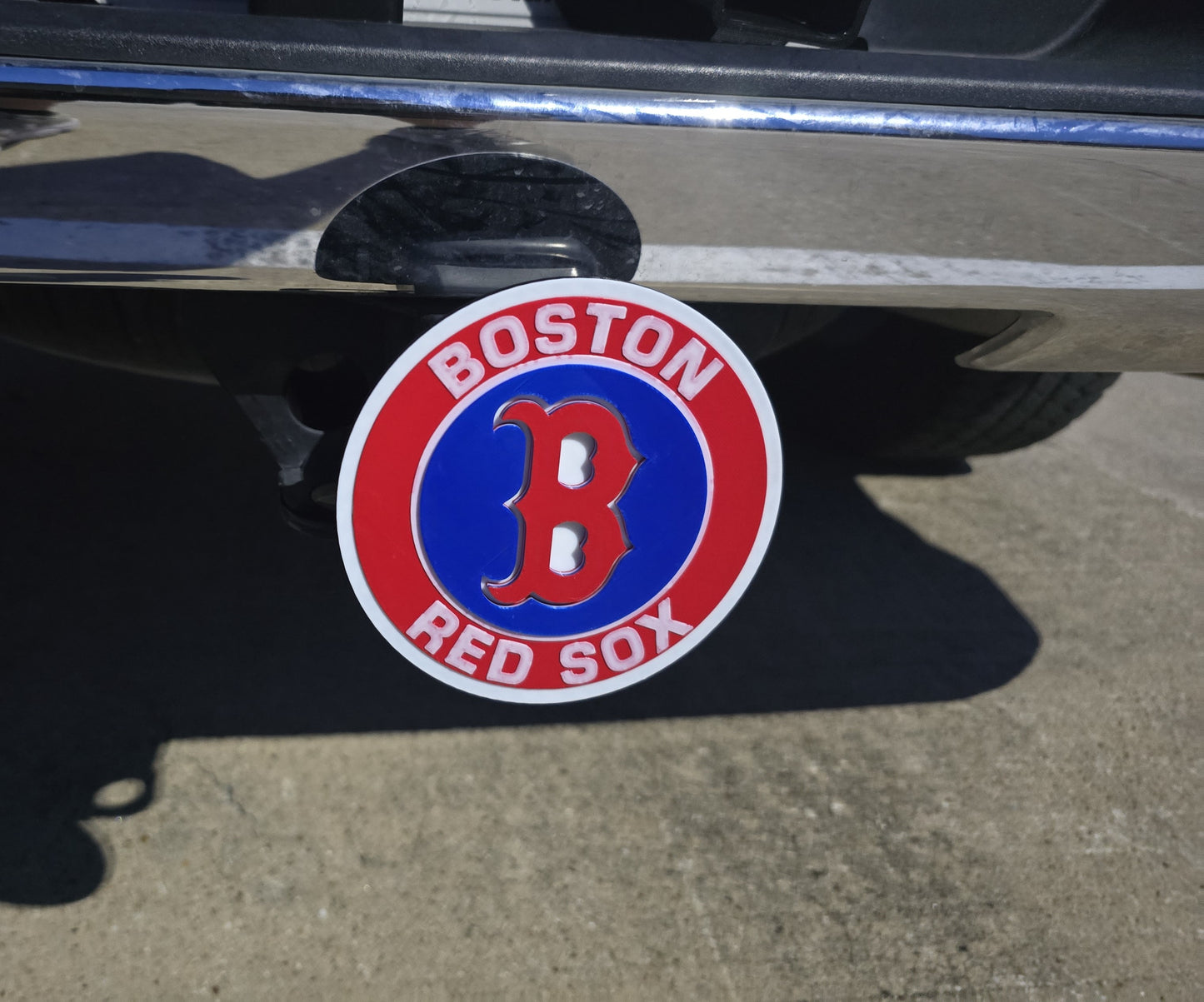 Boston Red Sox Baseball Trailer Hitch Cover Cap Plug – Fits 2" Receiver Truck SUV – Fan Gift Boston Providence Hartford