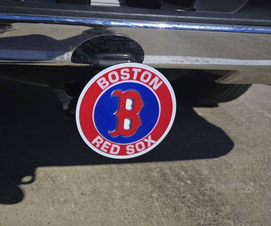 Boston Red Sox Baseball Trailer Hitch Cover Cap Plug – Fits 2" Receiver Truck SUV – Fan Gift Boston Providence Hartford