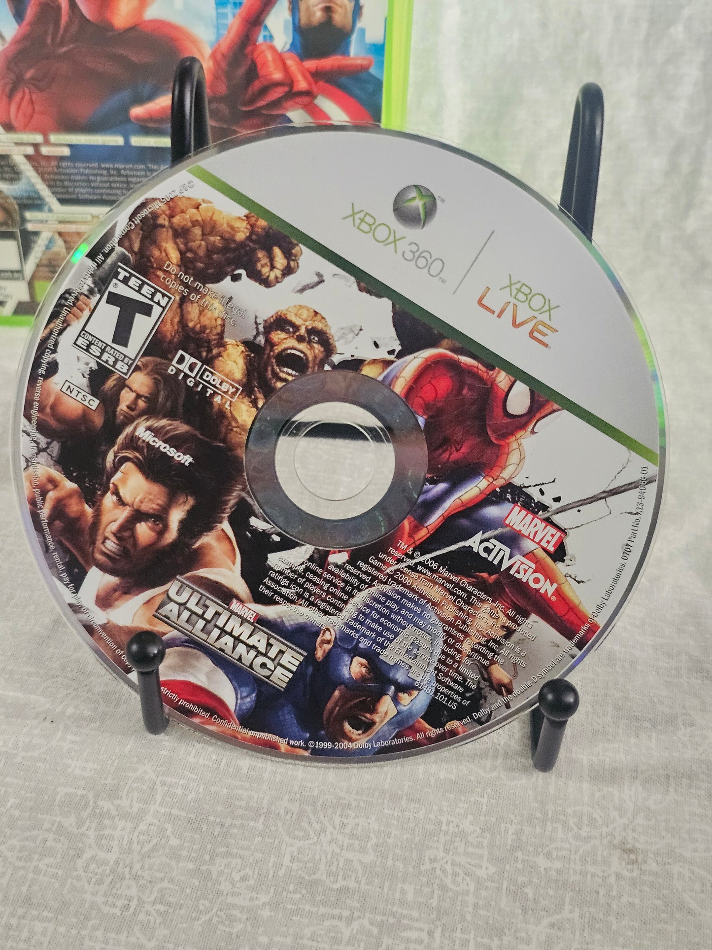 Marvel Ultimate Alliance & Forza 2 (Xbox 360) 2 Disc Set Complete Booklets CIB