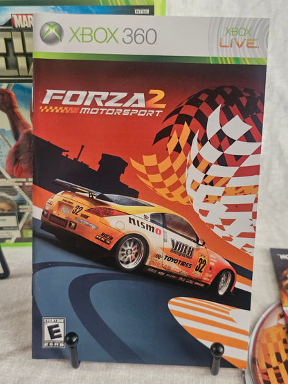 Marvel Ultimate Alliance & Forza 2 (Xbox 360) 2 Disc Set Complete Booklets CIB