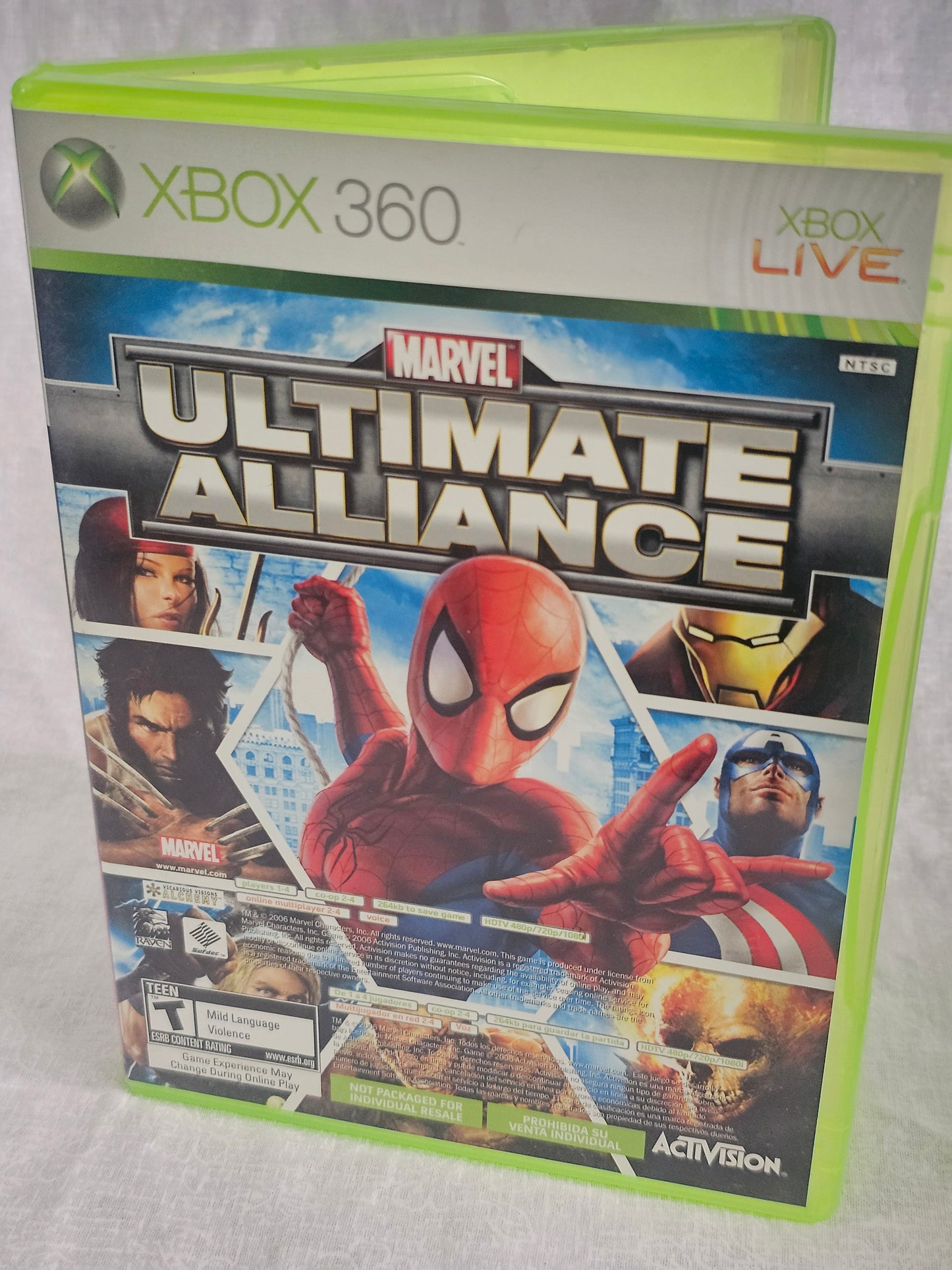 Marvel Ultimate Alliance & Forza 2 (Xbox 360) 2 Disc Set Complete Booklets CIB