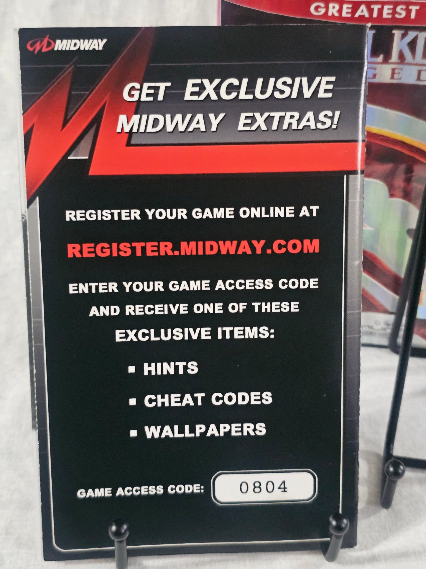 Mortal Kombat: Armageddon (Sony PlayStation 2, 2006) Complete Registration Card