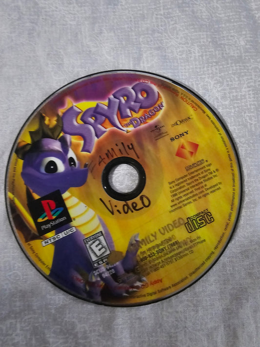 Spyro the Dragon (PlayStation 1, 1998) Disc Good Tested Working Black Label