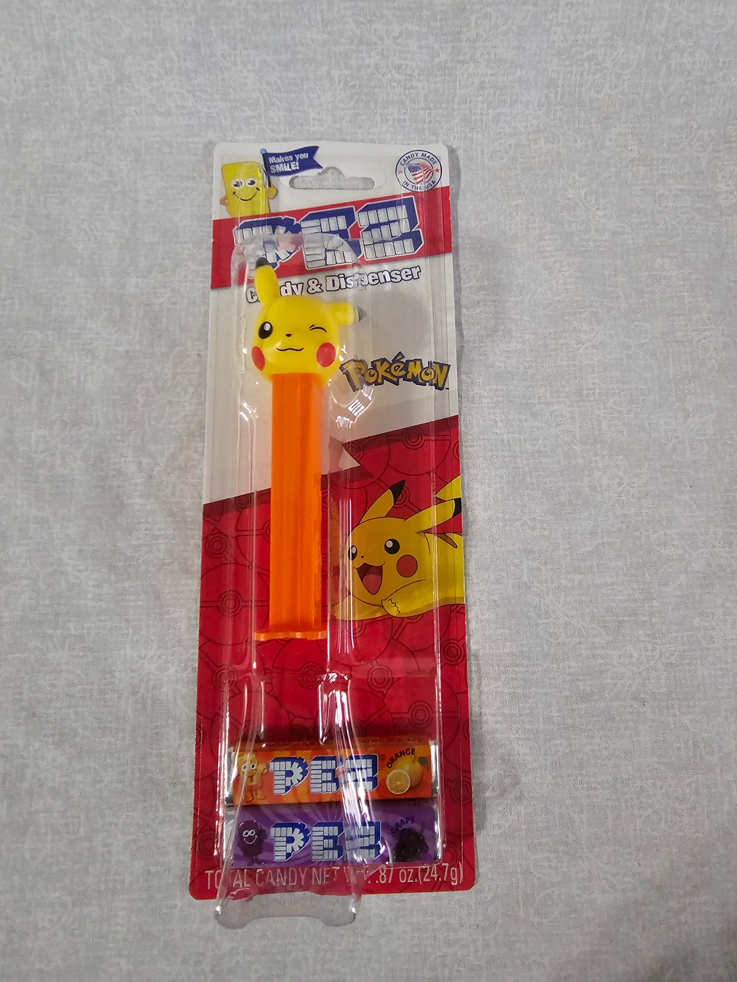 Pokemon Pez Dispenser 3 Piece Set Bundle Pikachu Winking Orange Gengar Purple Pokeball (Copy)