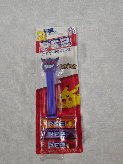 Pokemon Pez Dispenser 3 Piece Set Bundle Pikachu Winking Orange Gengar Purple Pokeball (Copy)