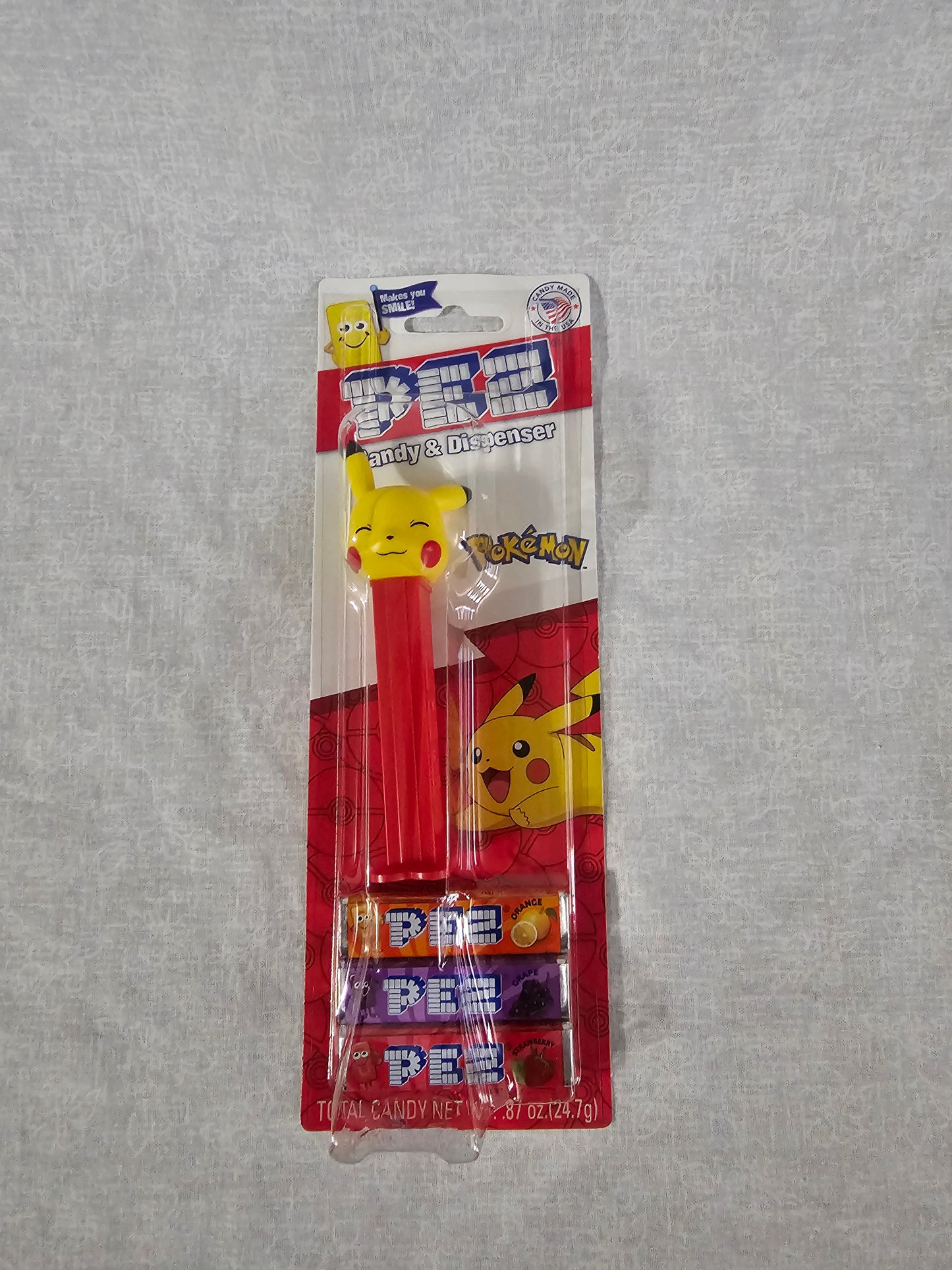 Pokemon Pez Dispenser 3 Piece Set Bundle Pikachu Winking Orange Gengar Purple Pokeball (Copy)
