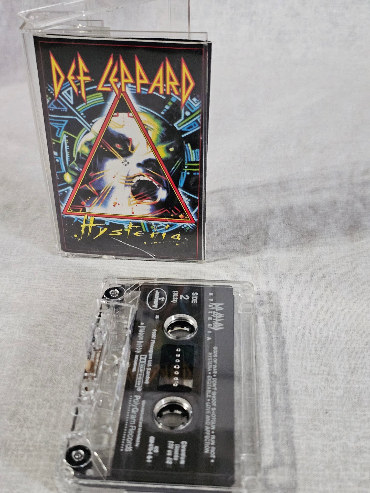 Def Leppard Hysteria Cassette Tape 1987 Chrome CrO2 Hair Metal Glam Metal EX