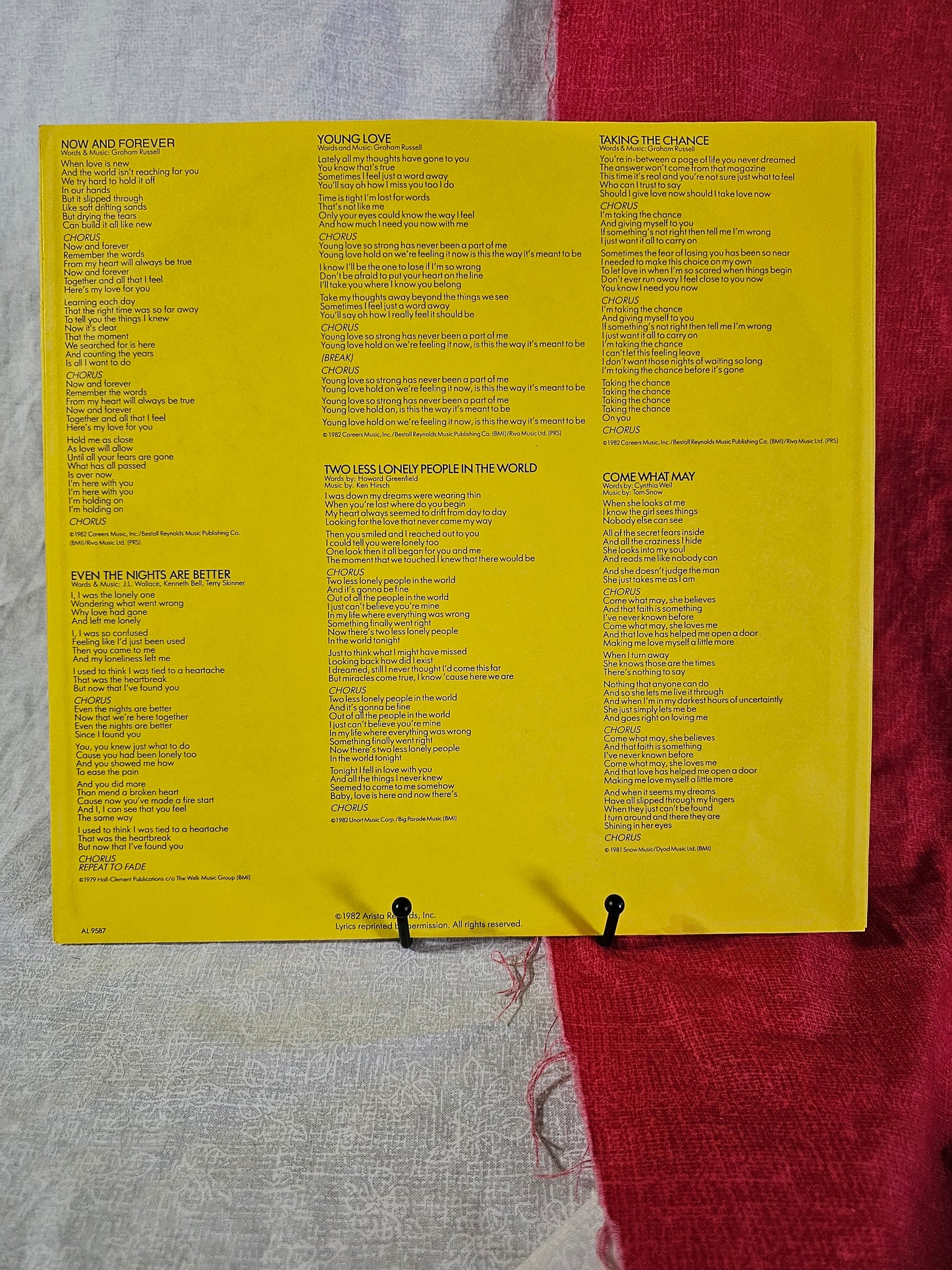 Air Supply Now And Forever Vinyl LP Arista AL 9587 Pop Rock Black 12" 33 EX/EX