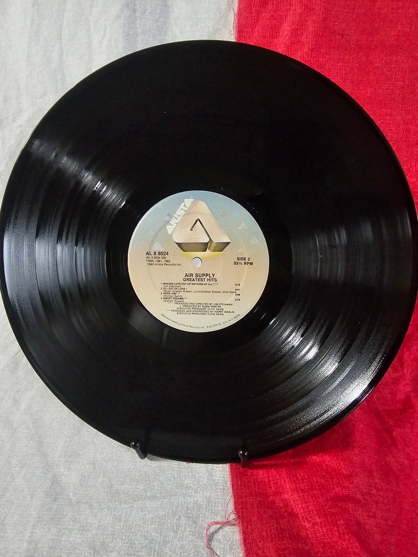 AIR SUPPLY Greatest Hits - Original USA 1983 Vinyl LP w/ Inner: Arista AL8-8024