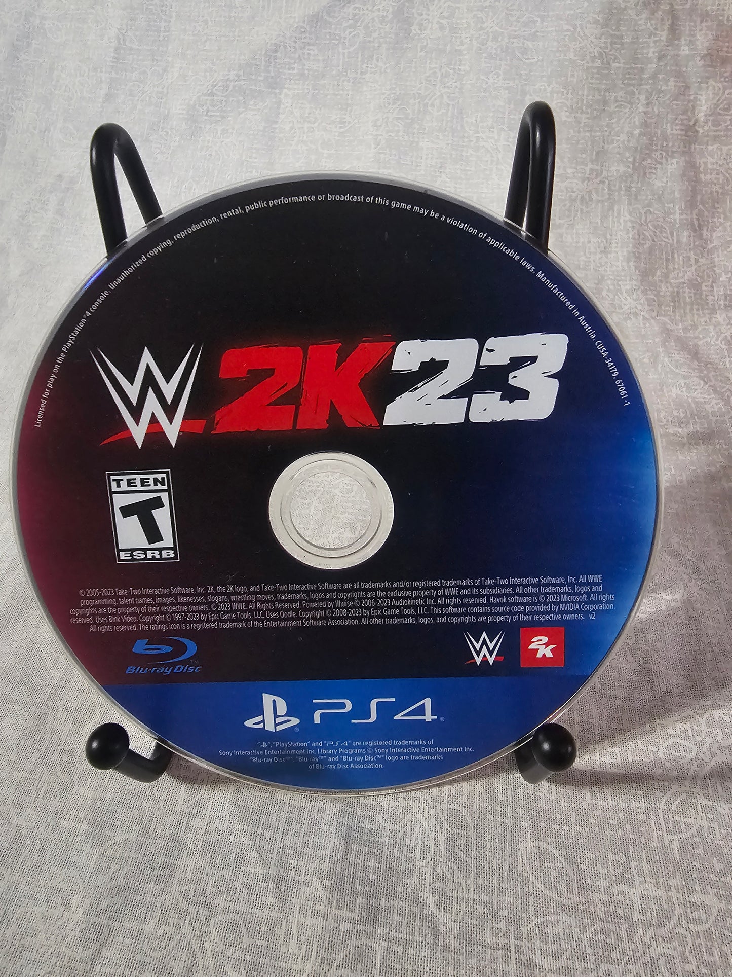 WWE 2K23 - Sony PlayStation 4 - Video Game Disc and Generic Case Good tested