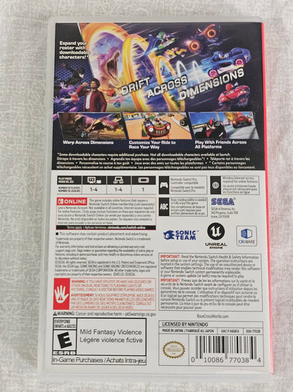 Sonic Racing: CrossWorlds (Nintendo Switch, 2025) Complete