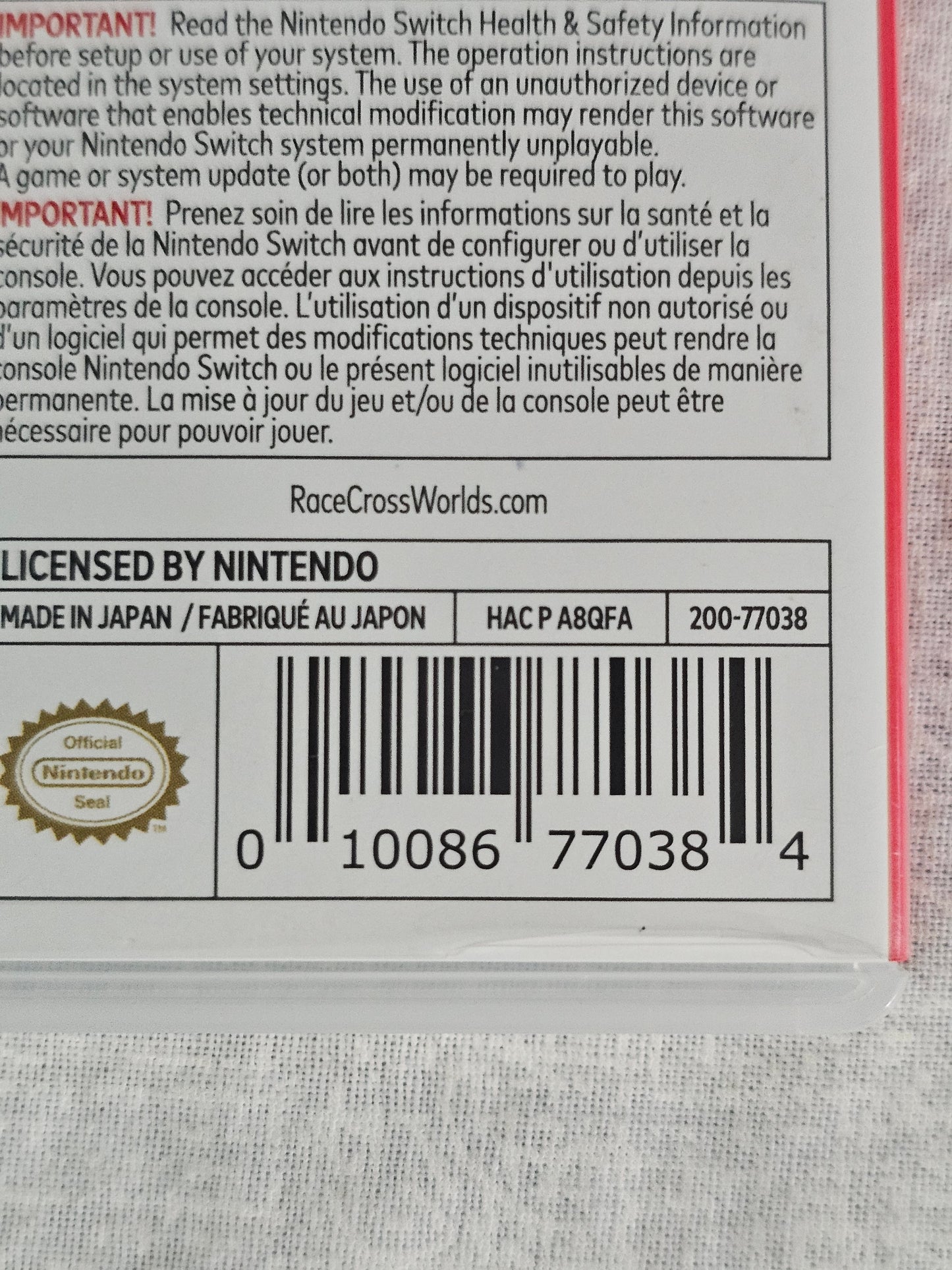 Sonic Racing: CrossWorlds (Nintendo Switch, 2025) Complete