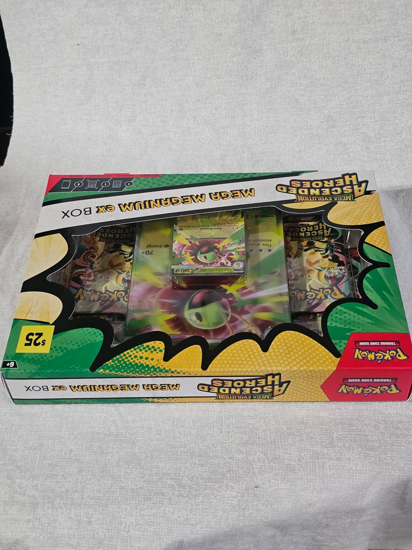 Pokemon TCG Ascended Heroes MEGA MEGANIUM ex Box Factory Sealed NEW - 4 Booster Packs | Pokemon Cards Collector Box