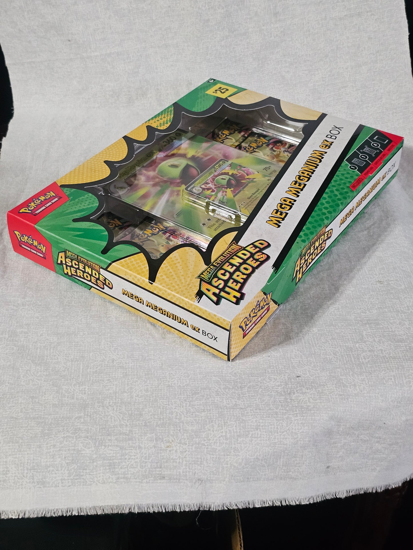 Pokemon TCG Ascended Heroes MEGA MEGANIUM ex Box Factory Sealed NEW - 4 Booster Packs | Pokemon Cards Collector Box