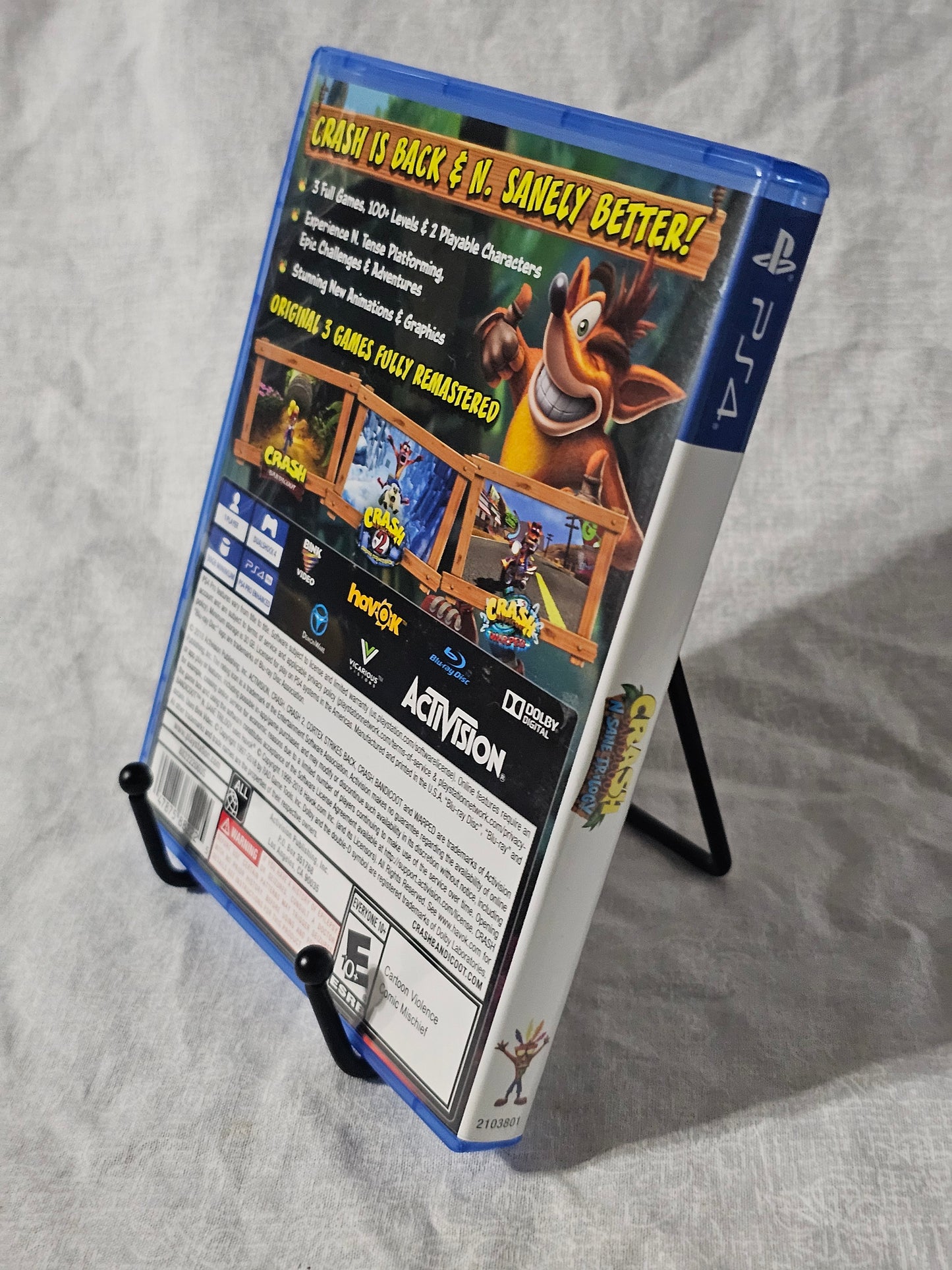 Crash Bandicoot N. Sane Trilogy (Sony PlayStation 4 PS4, 2017) Complete CIB VG