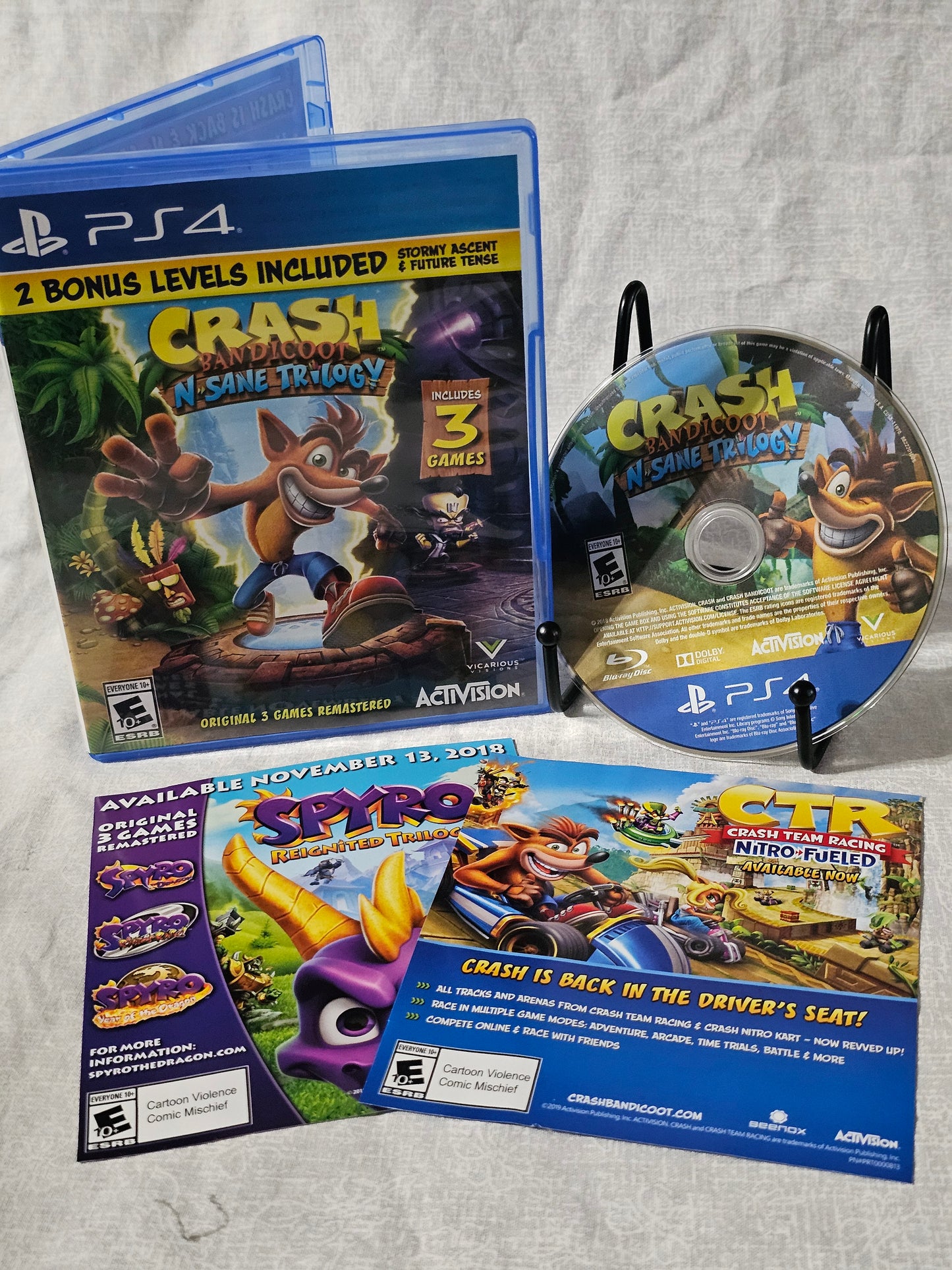 Crash Bandicoot N. Sane Trilogy (Sony PlayStation 4 PS4, 2017) Complete CIB VG