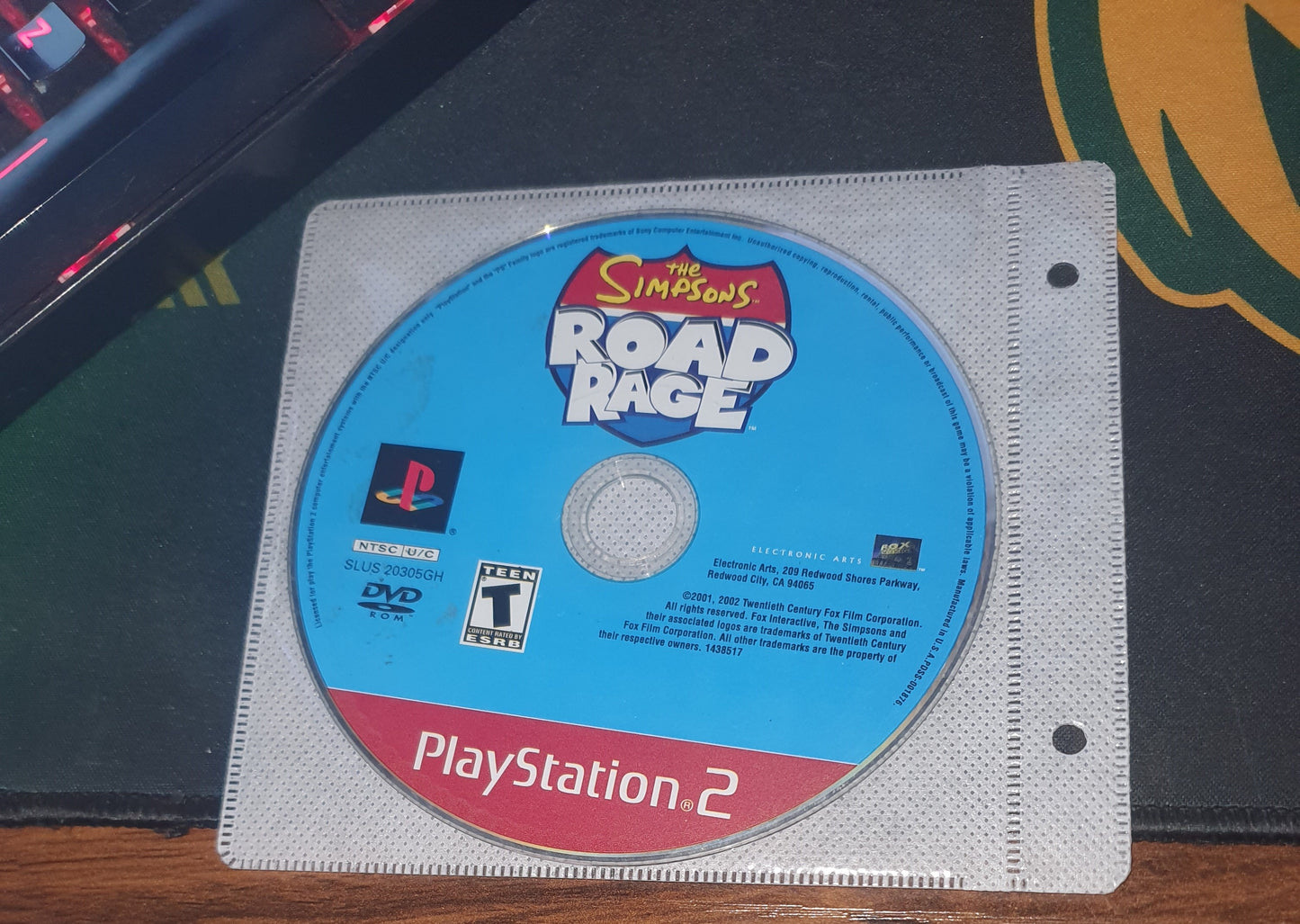 The Simpsons Road Rage (PlayStation 2, 2001) Game Disc Very Good Tested