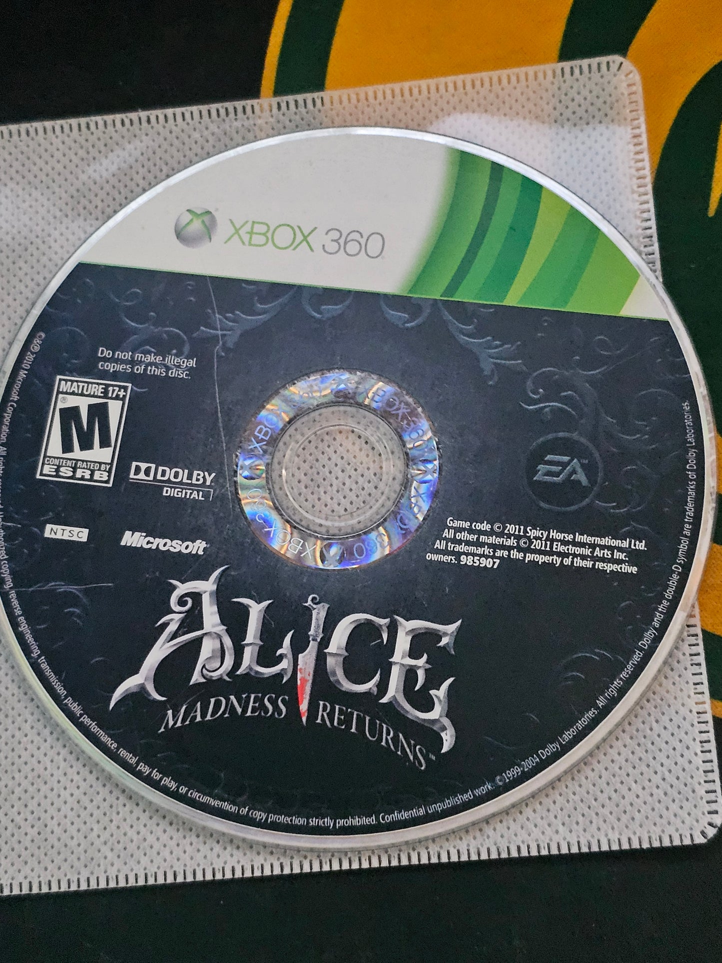 Alice: Madness Returns (Microsoft Xbox 360, 2011)