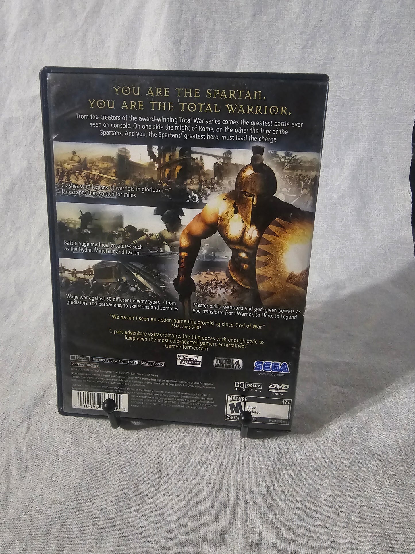 Spartan: Total Warrior (Sony PlayStation 2, PS2, 2005) Y2K Era Retro Video Game Sega