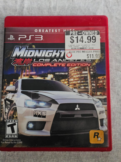 Midnight Club: Los Angeles Complete Edition PS3 Sony PlayStation 3 2009
