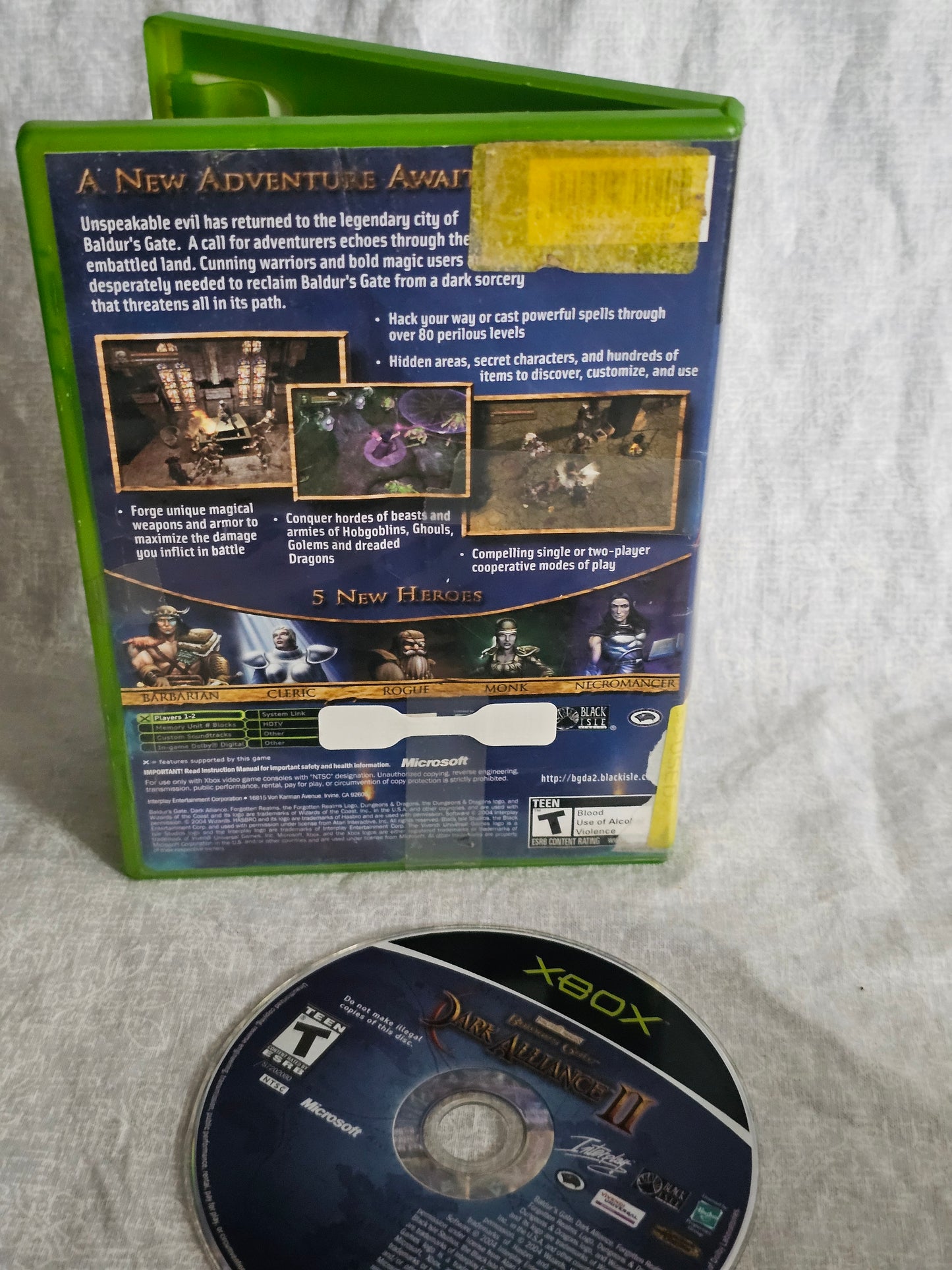 Baldur's Gate: Dark Alliance II (Microsoft Xbox, 2004)